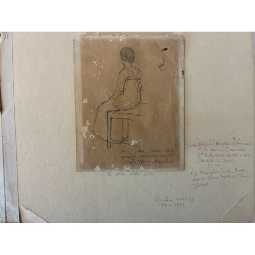 186 - Cornelius Varley (1781-1873) - Two drawings of children of the Sparrow family to include: 'Master Sp... 