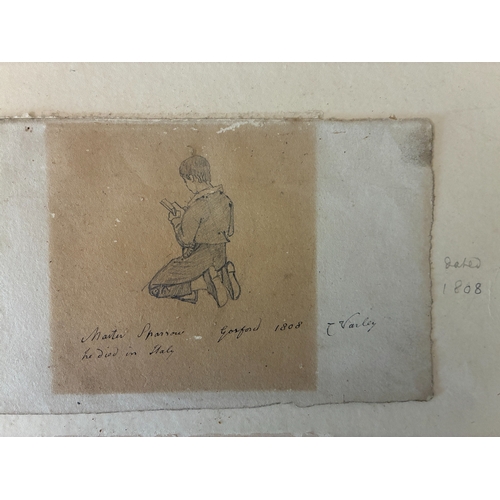 186 - Cornelius Varley (1781-1873) - Two drawings of children of the Sparrow family to include: 'Master Sp... 