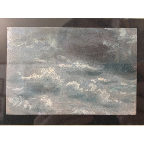 185 - Attributed to John Constable R.A. (1776-1837) - Three Cloud Studies, oil on paper, with The Fine Art... 