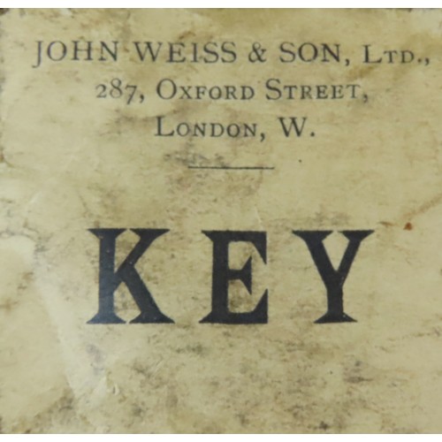 26 - Of First / Second World War / Boer War military / naval interest.

 An early 20th century mahogany c... 