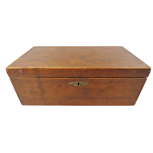 27 - An unusual Victorian pine ‘educational box’ or Wunderkammer collection case, the hinged cover openin... 