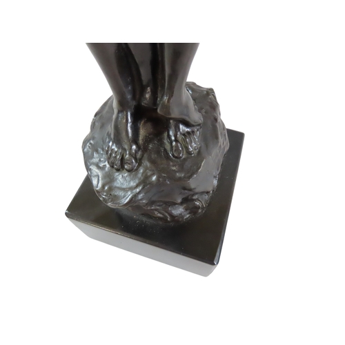 56 - Charles Sykes, (British, 1875-1950) After 'Adam and Eve', bronze composite group on square plinth ba... 