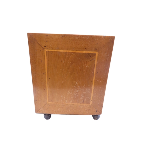 28 - A South German Augsburg-type walnut table cabinet, the exterior with simple boxwood stringing and ap... 