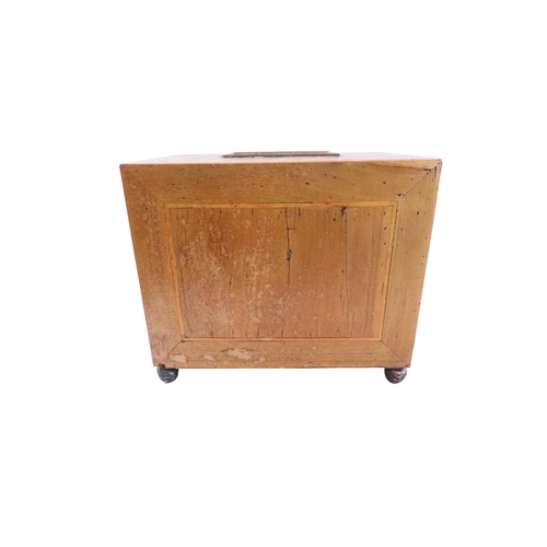 28 - A South German Augsburg-type walnut table cabinet, the exterior with simple boxwood stringing and ap... 