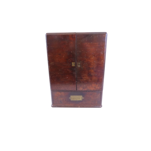 30 - A good early 19th century mahogany travelling apothecary’s cabinet of diminutive proportions, with f... 