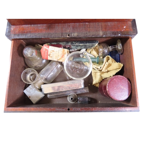 30 - A good early 19th century mahogany travelling apothecary’s cabinet of diminutive proportions, with f... 