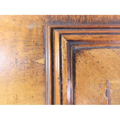 32 - A good large 19th century walnut cased table Polyphon, the hinged cover with stepped inlaid and cros... 