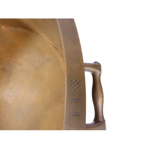 33 - A scarce and impressive William IV Imperial twin-handled bushel capacity measure, Lancaster, Dated 1... 