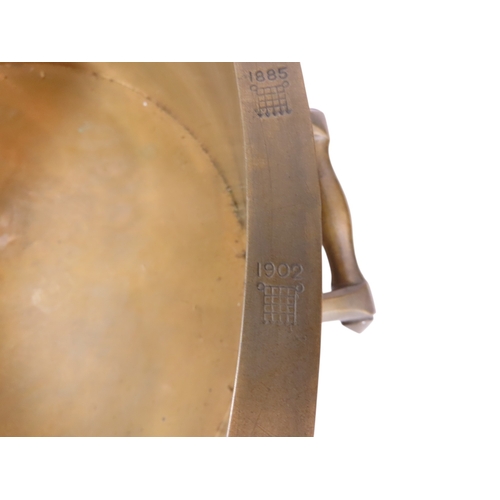 33 - A scarce and impressive William IV Imperial twin-handled bushel capacity measure, Lancaster, Dated 1... 