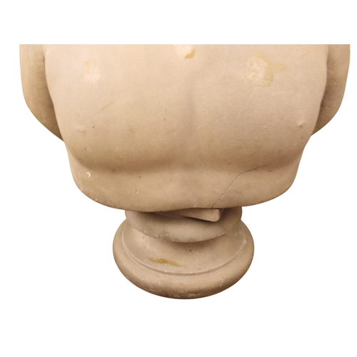 43 - James Sherwood Westmacott (1823 - 1900) a good weathered Victorian carved marble bust of the 2nd Mar... 