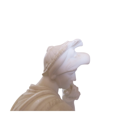 44 - After Michelangelo (1475 - 1564) Lorenzo de’ Medici, Duke or Urbino, a fine 19th century carved whit... 