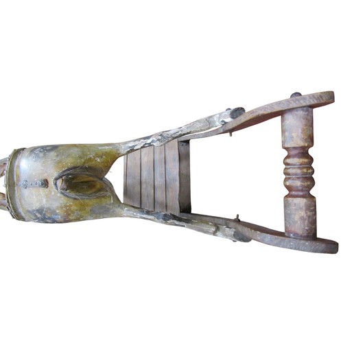 1406 - An Edwardian dapple grey rocking horse by G & J Lines, on a bow rockers, length 183cm, height to sad... 