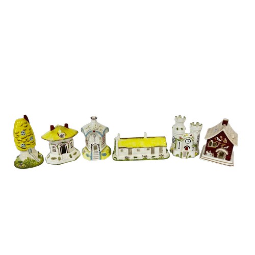 47 - A collection of 20 Coalport houses mainly of whimsical form, in the Victorian manner