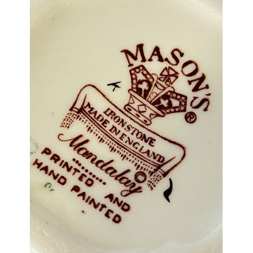 48 - A collection of Masons Mandalay ceramics to include jugs, open dishes, coffee pot, teapot, candlesti... 