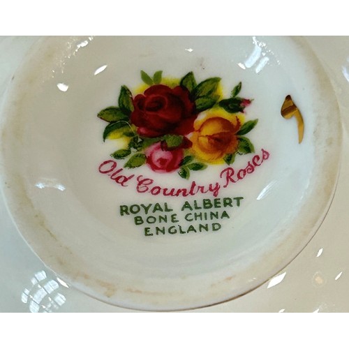 19 - A collection of Royal Albert Old Country Roses ceramics comprising two teapots, twelve tea cups, sau... 