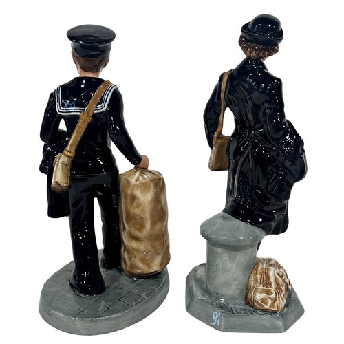 35 - A pair of Royal Doulton figures - Classics, Sailor HN4632, 58/2500, and Women's Royal Naval Service,... 