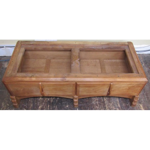 1523 - A fine quality Cotswold school fitted wardrobe in pale English walnut, the panelled frame enclosed b... 