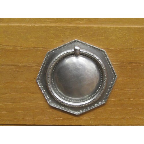 1523 - A fine quality Cotswold school fitted wardrobe in pale English walnut, the panelled frame enclosed b... 