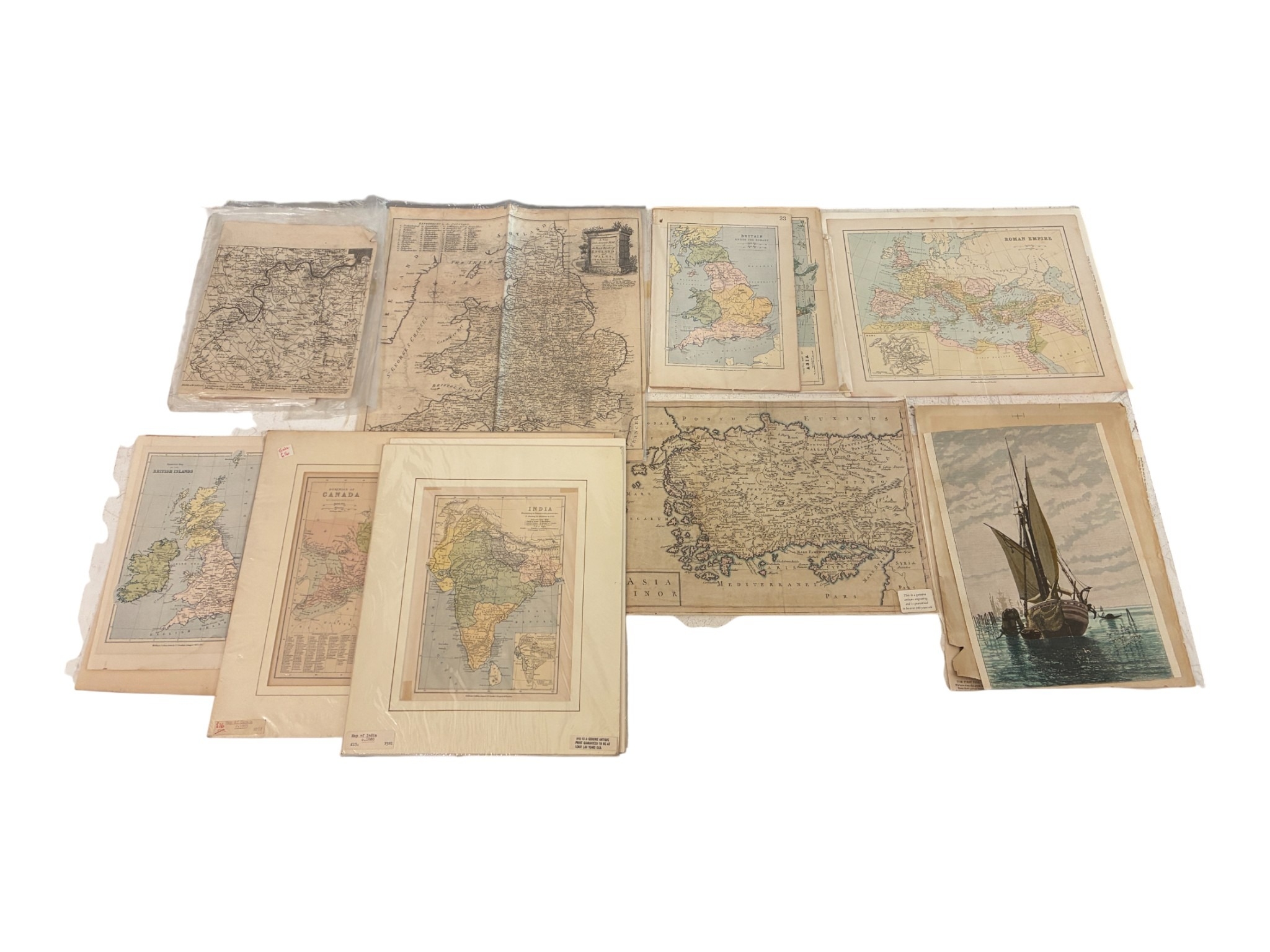 A collection of World maps, engravings and ordinance surveys, etc.
