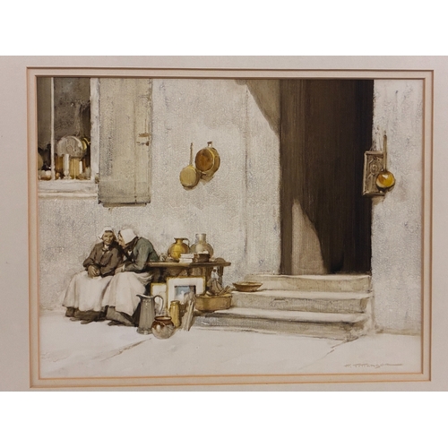 Harry T. Tittensor (1887-1942) - Streetside market stall with two ...