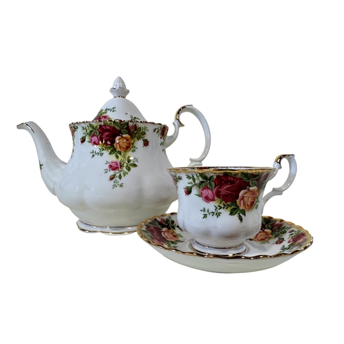 1 - A large collection of Royal Albert Old Country Rose pattern dinner and tea ware, to include twelve d... 