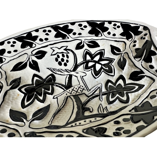 56 - A collection of Lorna Bailey ware, hand-painted by Shorter in a black and white colourway, together ... 
