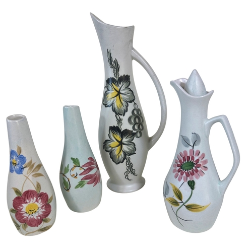 24 - A collection of Radford ware with hand-painted floral detail comprising: vases, condiments, etc (17)