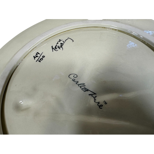 34 - Lorna Bailey Carlton ware limited edition Mephistophele's pattern charger, 49/100, 34cm diameter