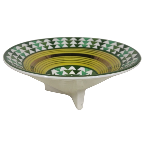 49 - A Plant & Tinsley production Art Deco shaped open bowl, with geometric decoration, trial piece, 21cm... 