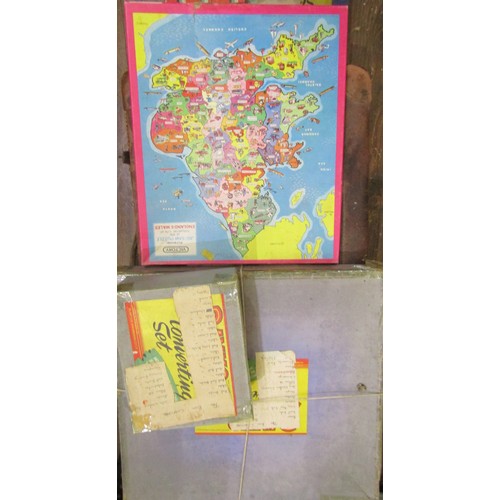 808 - Collection of vintage toys including Bayko, playing cards, shire puzzle, solitaire board with polish... 