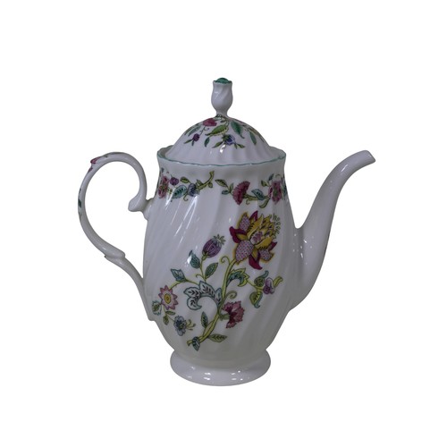 5 - A collection of Minton Haddon Hall B1451 pattern tableware, comprising: dinner plates, side plates, ... 