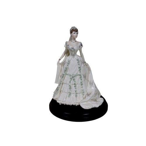 12 - Five Coalport Royal brides, sculpted by John Bromley, limited edition of 7500, comprising: the Queen... 