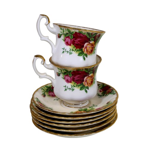 18 - A collection of Royal Albert Old Country Rose pattern tea ware, comprising: twelve cups (two shapes)... 