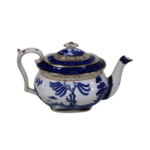 21 - A collection of transfer printed blue and white tea and dinner wares, to include Booths Real Old Wil... 