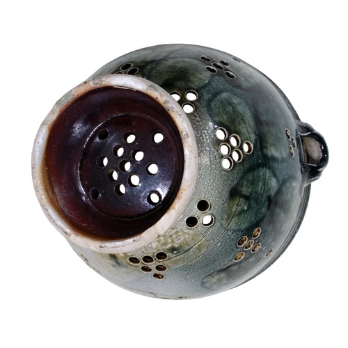 27 - Studio ware bowl and cover, made by Jonathan Barrett-Danes, further Studio ware colander, and a larg... 