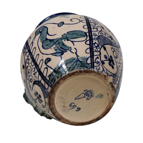 27 - Studio ware bowl and cover, made by Jonathan Barrett-Danes, further Studio ware colander, and a larg... 