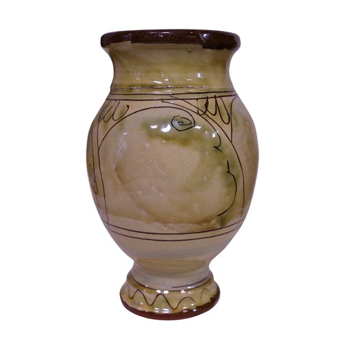 34 - A mixed collection of Studio wares, together with a Wedgwood embossed Queens ware fluted vase, Wedgw... 