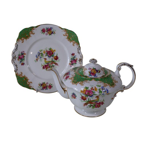 42 - Paragon Rockingham pattern tea service for six, and a further Royal Addley white and gilt coffee ser... 