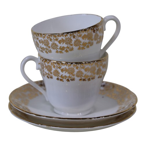 42 - Paragon Rockingham pattern tea service for six, and a further Royal Addley white and gilt coffee ser... 
