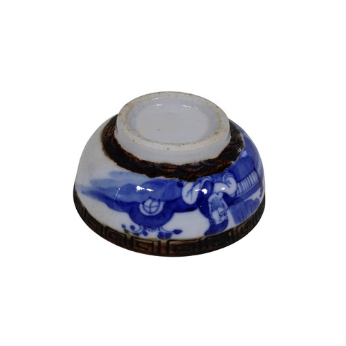 51 - A Chinese blue and white vase with drawn neck, with device panels, further prunus blossom ginger jar... 