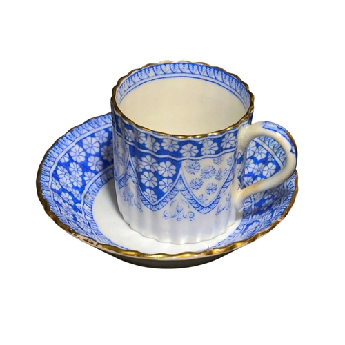 250 - 4 Coalport coffee cans & saucers, 4 copelains coffee cans, further 19th C Plates etc