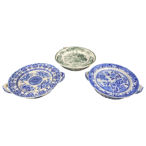 252 - 4 x 19th C Chaffing dishes by Spode, Copeland & Garrett together with 2 ginger jars etc