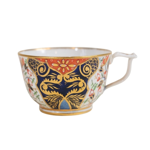 123 - 5 x 19th C Crown Derby teacups and saucers with hand painted detail and further Derby milk jug