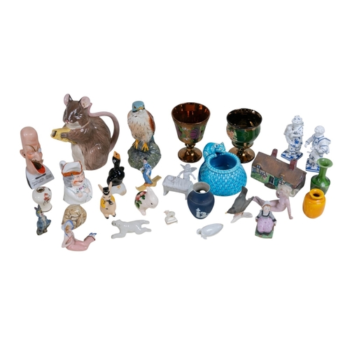 135 - A French mansion house dwarf, A Beswick donkey, together with a large quantity of small decorative o... 