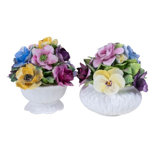 145 - 2 Coalport Floral incrusted vases,  Aynsley Pembroke Vase etc (10)