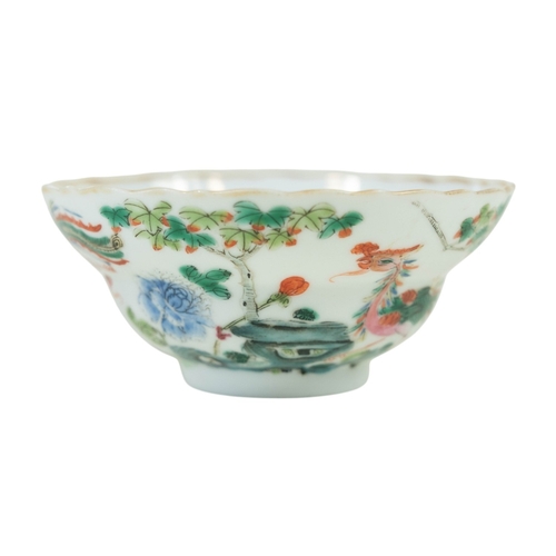 172 - A small collection of Chinese bowls with character, dragon, blossom and other decoration  - 16cm dia... 
