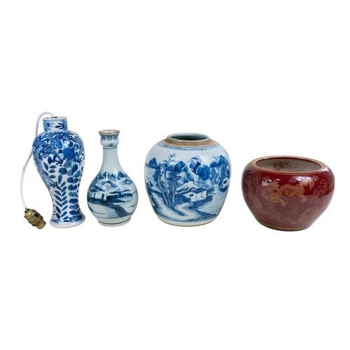 174 - A group of Chinese and Japanese porcelain vases, bowls, jars 19th C & later
