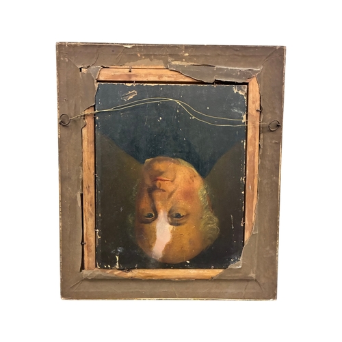 44 - 19th Century School - Head of a man wearing a turban, unsigned, oil on board with another portrait v... 