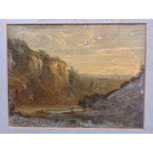 25 - Benjamin Barker of Bath (1776-1838) - 'Wick Rocks' and 'Above Wick Rocks near Bath', oil on paper, b... 