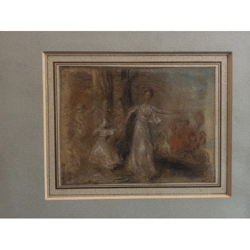 36 - 19th Century School - A classical dance scene, possibly a French of British academic study, pastel a... 